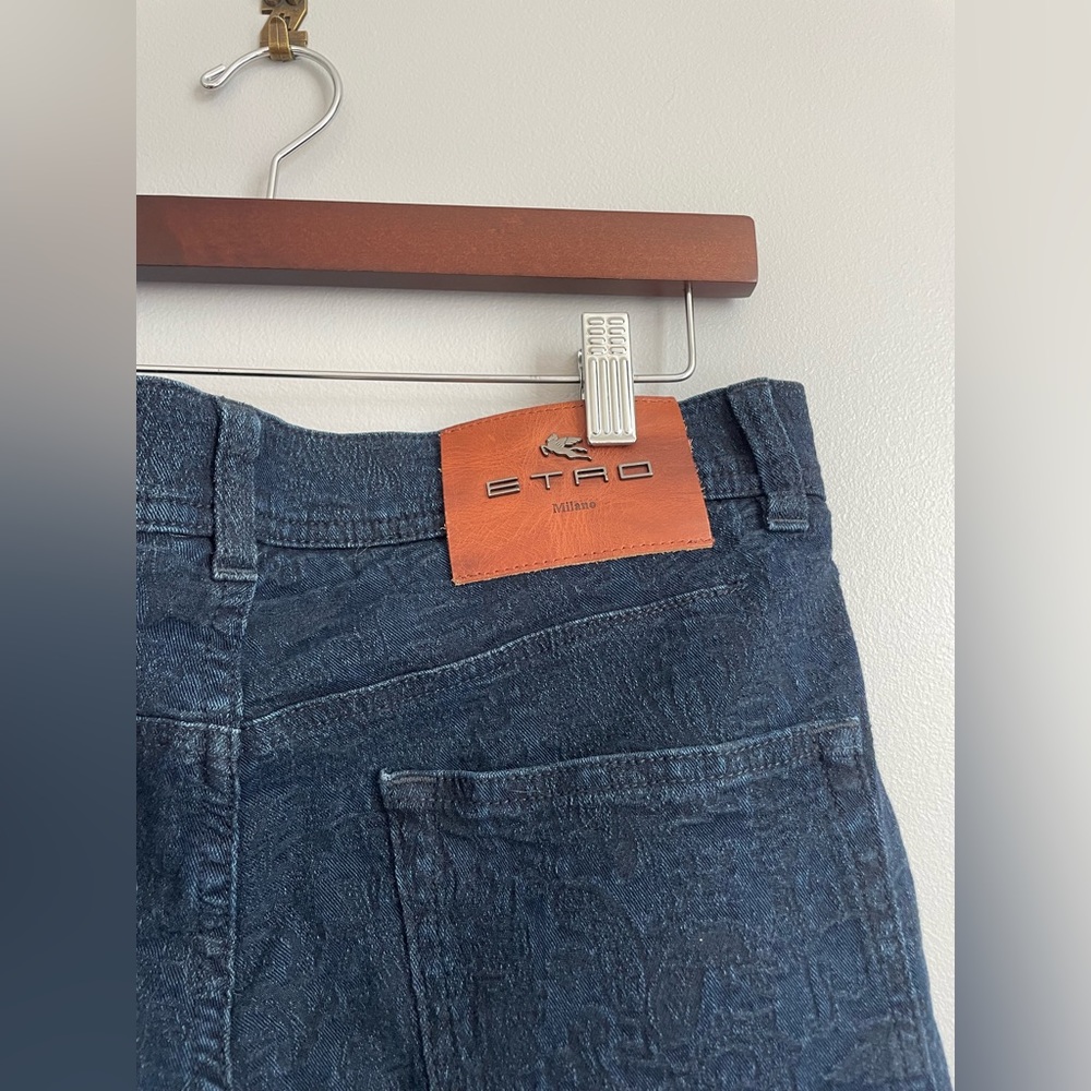 Etro Paisley Slim Fit Stretch Jeans